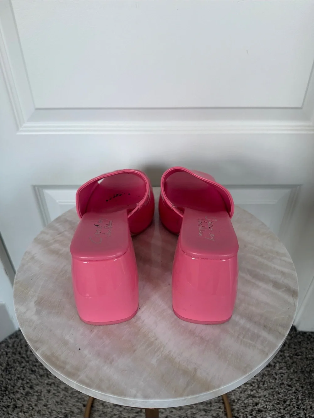 Circus by Sam Edelman Pink Platform Slide Mules - Women's Fashion Heel